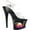 Clear/Black Ombre, variant on Women's Pleaser Moon 708FLM Ankle Strap Sandal