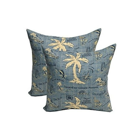 Set Of 2 Outdoor Decorative Throw Pillows Made With Tommy Bahama