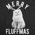 thumbnail image 2 of Womens Merry Fluffmas T Shirt Funny Christmas Cat Tee Womens Graphic Tees, 2 of 9