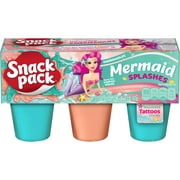 Snack Pack Mermaid Splashes Pudding Cups, 3.25 oz, 6 Pack