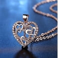 thumbnail image 2 of XWSHYW Anillos Collar de Corazón Regalo de Navidad Corazón Hueco Collar de Corazón Envuelto Joyería Diamante Collar de Latido Del Corazón Amistad, 2 of 6