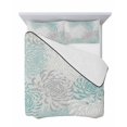 thumbnail image 7 of Aqua White Queen Size Down Alternative Comforter, Lightweight Comforter Quilt Bedding Set with Pillow Shams Abstract Grey Chrysanthemum Flower Floral All Seasons Bed Comforter Duvet Insert 90"x96", 7 of 7