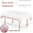 thumbnail image 3 of 201PCS White and Rose Gold Party Supplies Dots Tableware Set Serves 25, Paper Plates Napkins Straws Plastic Tablecloth Forks Knives Spoons for Birthday Wedding Christmas Cocktail Party Baby Shower, 3 of 7