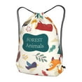 thumbnail image 3 of XMXT Unisex Drawstring Backpack for Women Men, Forest Cute Animals Waterproof Gym Bag String Bags for Shopping Sport Travel, m, 3 of 8