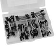 thumbnail image 3 of 120Pcs/Set M2.4 M3.0 M3.2 Black Aluminium Blind Rivets Nail Decoration Rivets For Furniture Assortment Kit Hw078,1 box * Blind Rivets,silver & black, 3 of 8