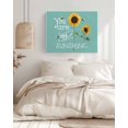 thumbnail image 3 of Sunflowers Wall Art for Living Room,Canvas Picture Wall Decor for Bathroom Bedroom,Modern Bee You Are My Sunshine Teal Green Painting Artwork for Office Kitchen Hallway Dining Room Home Decor 16"x20", 3 of 8