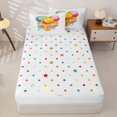 thumbnail image 4 of Homewish Heart Shaped Baseball Ice Cream Print Zipper Full Size Comforter Sets with Fitted Sheet and 2 Pillowcases,Waffle Cone Zipper Bedding Set For Kids Boys And Girls,Reversible,4 Pieces, 4 of 7