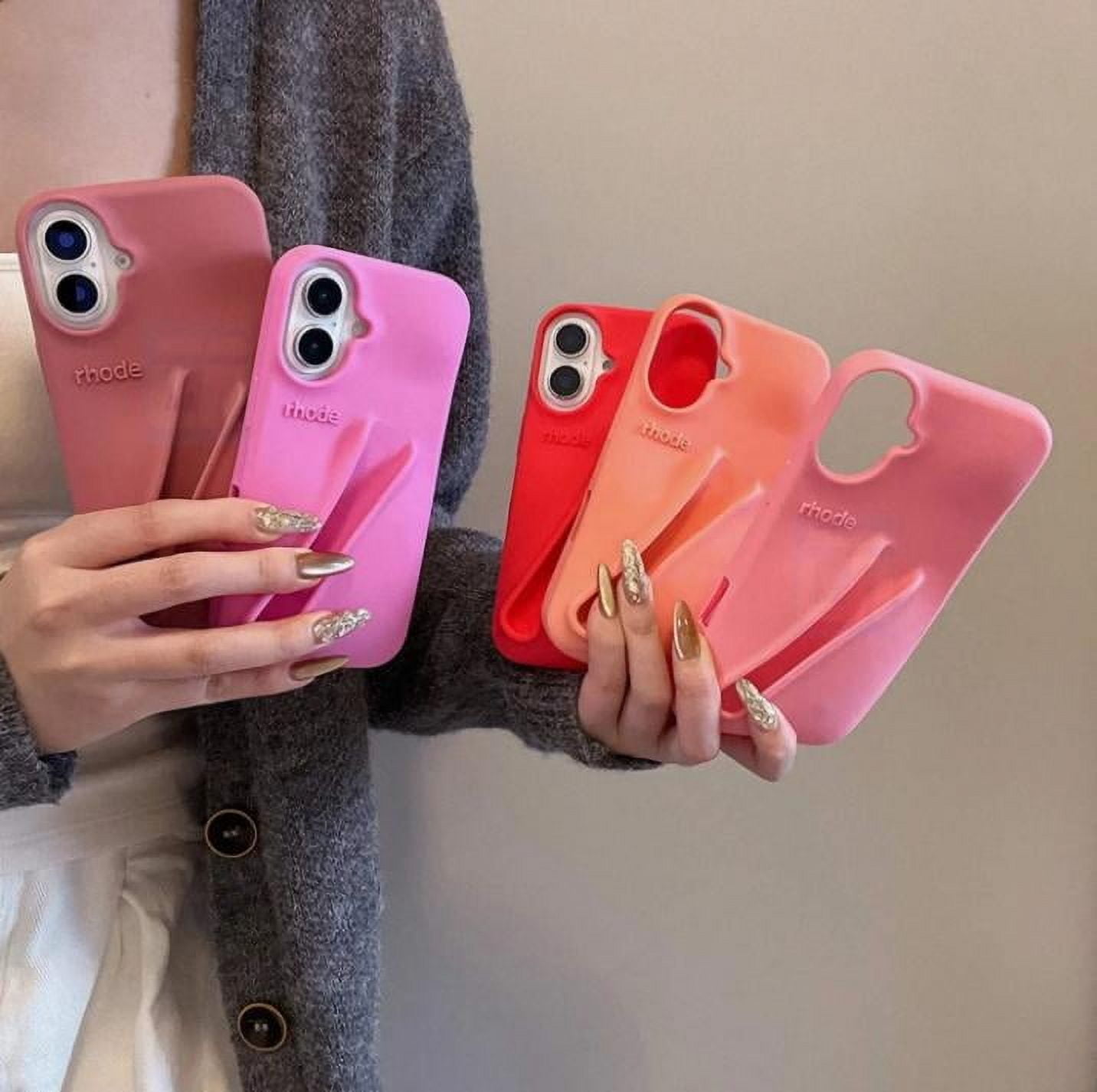 Hot! Rhode Phone Case, Lip Gloss Phone Case Cute for 13/14