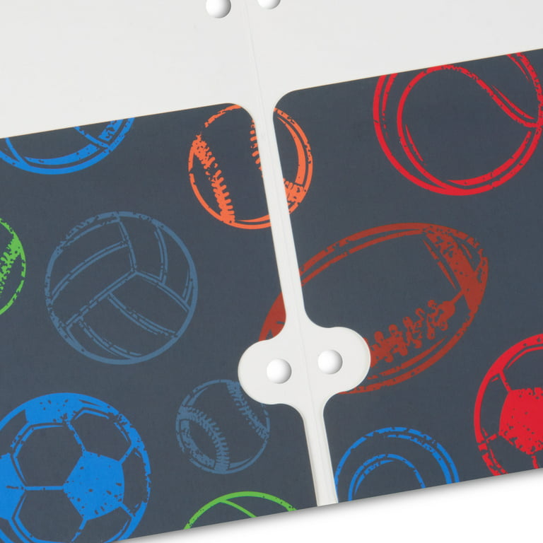 Pen+Gear Pocket Paper Fashion Folder, Sports Design 