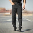 thumbnail image 6 of Men's Ripstop Cargo Pants Waterproof Durable Multi Pocket Lightweight for Work Construction Hiking Outdoor Big and Tall Size S-3XL Black, 6 of 8