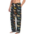 thumbnail image 2 of Xecao Plaid Dachshund Men's Straight Lounge Pajama Pants: The Ultimate in Comfortable Sleepwear, 2 of 9