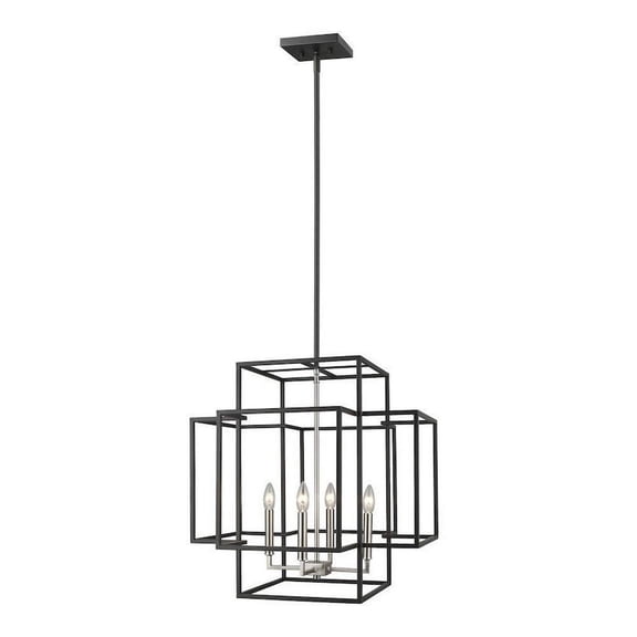 4 Light Pendant in Architectural Style-22 inches Tall and 22 inches Wide Bailey Street Home 372-Bel-2750622