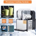 thumbnail image 6 of Lumiparty Dual Tank Slushie Machine, 4L x 2 Frozen Drink Maker, Commercial Slushy Machine with Self-Cleaning Function for Margaritas, Bars & Restaurants, Black, 6 of 7