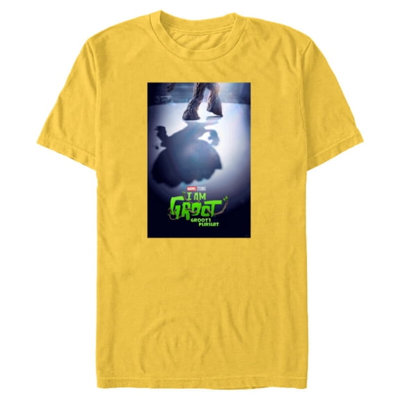 Marvel Studios I Am Groot Groot’s Pursuit Episode Poster - Short Sleeve Blended T-Shirt for Adults - Customized-Yellow