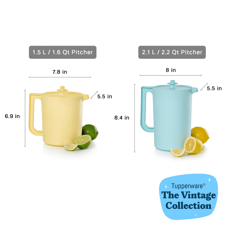 Tupperware Heritage Plastic Pitcher Set with Lids (2 Count