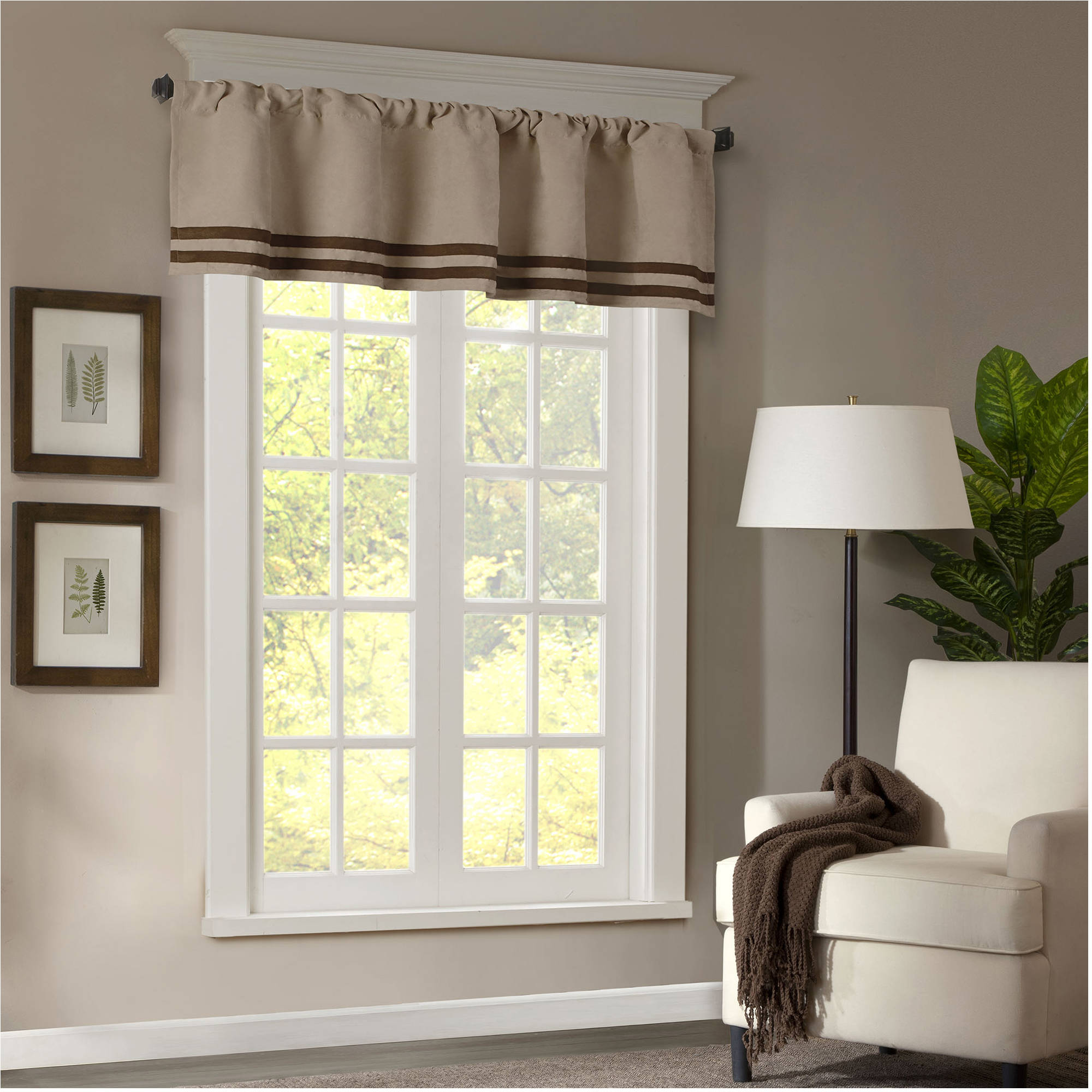 Home Essence Connell Microsuede Striped Window Valance Available In
