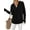 Black, variant on PRETTYGARDEN Womens Fall Long Sleeve Zip Up Cardigan Sweaters Casual Loose Collared Ribbed Knit Tops Jackets Thumb Hole