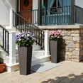 thumbnail image 6 of Homall 2-Pack 24" Tall Outdoor Plastic Planters with Inside Pots, Rattan - Patterned for Patio Decor, 6 of 7