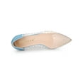thumbnail image 5 of BLISSFUL STEP Women's Casual Shoes Pointy Toe Clear Rhinestone Ballet Flats Lake Blue 8.5, 5 of 8