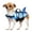 Blue camouflage shar, variant on Dog Life Vest for Hot Summer Pool Swimming & Boating Suit with Handle LifeSaver Safety Swimsuit with Handle