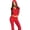 Red, variant on Women 2 Piece Outfits Long Sleeve Tracksuit Bodycon Matching Sets Hoodie Jacket Jogging Suit Leopard Print M