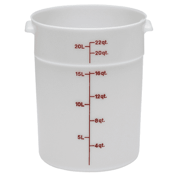 Cambro RFS22148 White Round Container 22 Qt
