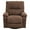 Style C Brown, variant on HSUNNS Swivel Rocker Recliner Chair with Heat and Massage Function, 360 Degree Reclining Chair with Hidden Cup Holder and Side Pockets, Living Room Single Sofa Lounge Chair, Brown