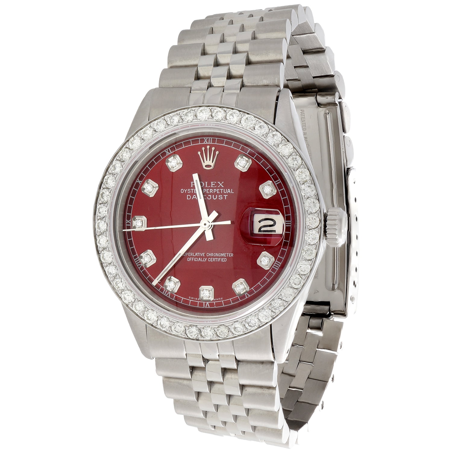 rolex red with diamonds