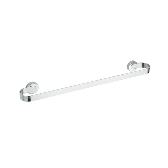 Cortesi Home  Milo Contemporary Stainless Steel Towel Bar 24", Chrome - Silver