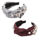 thumbnail image 1 of Bandas para la cabeza para mujer: diadema de perlas anudadas, accesorios para el cabello, diademas para niñas, diadema antideslizante a la moda, linda diadema con nudo superior, regalo para mujeres, 1 of 5