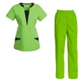 thumbnail image 1 of Women's Scrubs Set Scrub Top and Pants Scrubs Set, 1 of 3