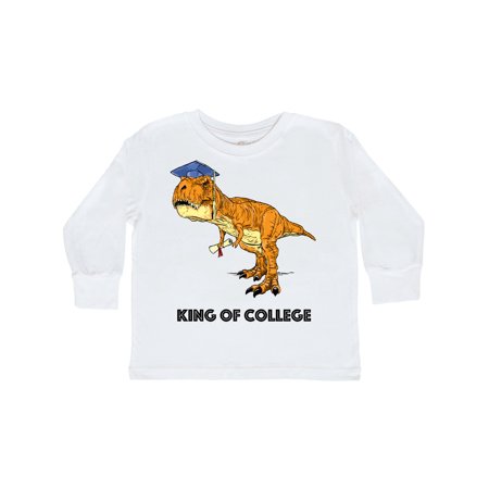 

Inktastic King of College T-Rex Gift Toddler Boy or Toddler Girl Long Sleeve T-Shirt
