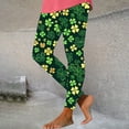 thumbnail image 2 of Lenpel St. Patrick's Day Leggings for Women Soft High Waist Full Length Printed Stretchy Yoga Pants Workout Tights, 2 of 4