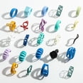 thumbnail image 4 of De Anillos Bonitos De Aleación A La Moda, Anillos Multicolores Retro, Anillo De Apilamiento De Temperamento, Anillo De Gema Cuadrada Para Mujeres Y Niñas 11 Uds. sonducket AP007024-02, 4 of 6