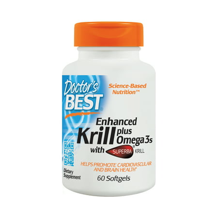 Doctor's Best Enhanced Krill Plus Omega-3 Softgels, 60 (Best Source Of Omega Fatty Acids)