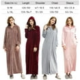 ZFSOCK Long Hooded Robes for Women Soft Warm Fleece Zipper Bathrobe with Pockets and Jacquard