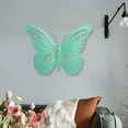 thumbnail image 3 of kowaku 2xButterfly Wall Decor Hanging Butterflies for Bedroom Outdoor Indoor Patio Green, 3 of 9