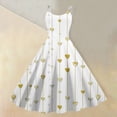 thumbnail image 2 of LWavelet 2026 Valentine's Wrap Cutout Heart Dress, Women's Romantic Rose Print Sleeveless Flowy Trendy Sundresses White 2XL, 2 of 4