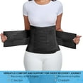 thumbnail image 4 of Postpartum & Post Surgery Abdominal Binder. Postpartum Belly Band Support Recovery after C-Section, Natural Birth, Hysterectomy, Hernia Belt (Black,M), 4 of 8