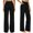 A1 Black, variant on Women Cotton Linen Pants 2026 Spring Summer Gauze High Waisted Button Up Straight Leg Trousers Beach Casual Vacation Pant Black S