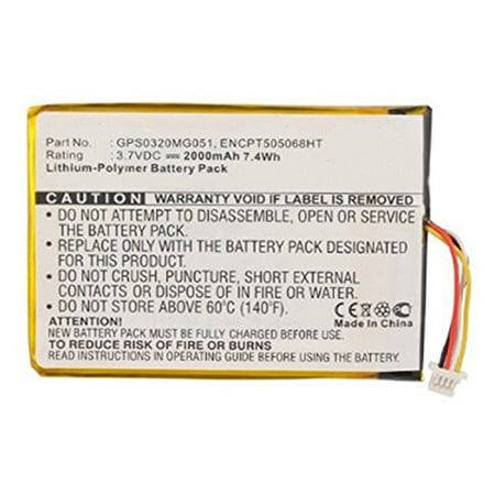 Replacement 2000mAh GPS0320MG051, ENCPT505068HT Battery for Skygolf SkyCaddie SGXw, SkyCaddie SGX_W, SkyCaddie SGX GPS