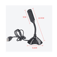 thumbnail image 4 of USB Laptop Microphone Voice Mic High Sensitivity Mini Studio Speech Mic Stand with Holder Gaming Conference for PC,Black, 4 of 7