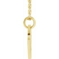 thumbnail image 2 of Precious Stars Unisex 14K Yellow Gold Initial S Dangle Disc Necklace, 2 of 3