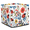 Multicolor 2, variant on CURLYOOT Ladybugs Cube Storage Bin, 13 x 13 x 13 Storage Cube Bins for Organizing, Red Ladybirds Fabric Foldable Closet Baskets with Handles for Closet, Shelves, Clothes