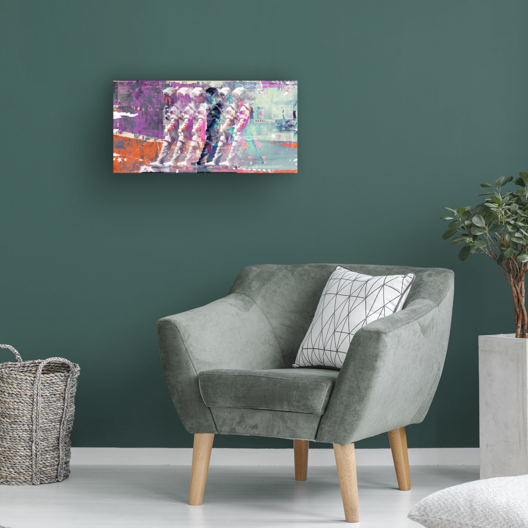 Canvas Wall Art - Teis Albers 'Astronauts' Wall Art for Living Room, Bedroom, or Office Décor by Trademark Fine Art - 32 x 16 Inches