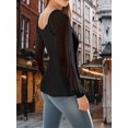 thumbnail image 3 of Womens Mesh Long Sleeve Shirts Casual Blouses Tops, 3 of 5