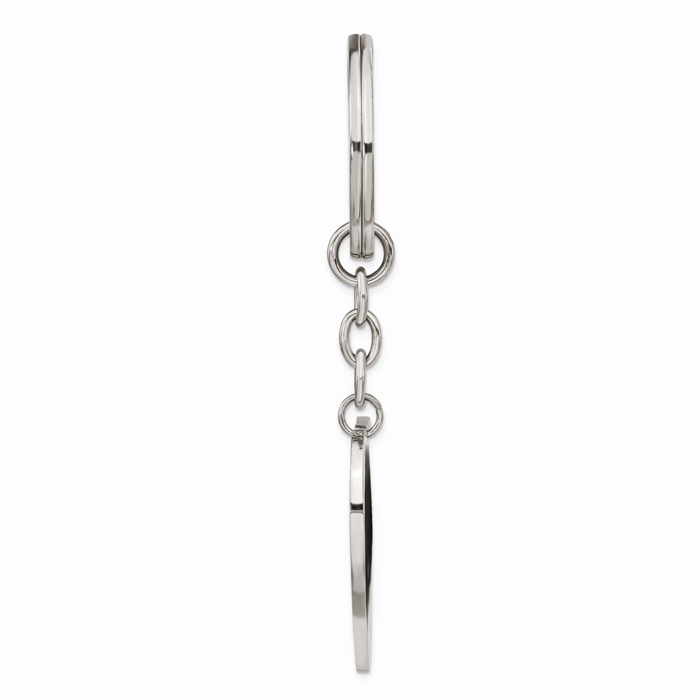 Chisel Stainless Steel Polished Heart Key Ring