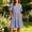 Dresses-323Blue, variant on Dresses for Women V-Neck Ruffle Sleeve Gingham Dress Casual A-Line Dress with Pockets Knee Length Flutter Sleeve Summer Picnic Vacation Daily Wear Blue XL