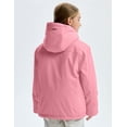 thumbnail image 3 of GEMYSE Girls' Waterproof Ski Jacket Windproof Winter Coat with Fleece Lining and Hood(Coral Pink,8), 3 of 5