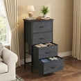 thumbnail image 2 of CONCETTA 4-Drawer Fabric Dresser Storage Chest for Bedroom, Closet, Storage Furniture for Adults, Wooden Black, 2 of 8